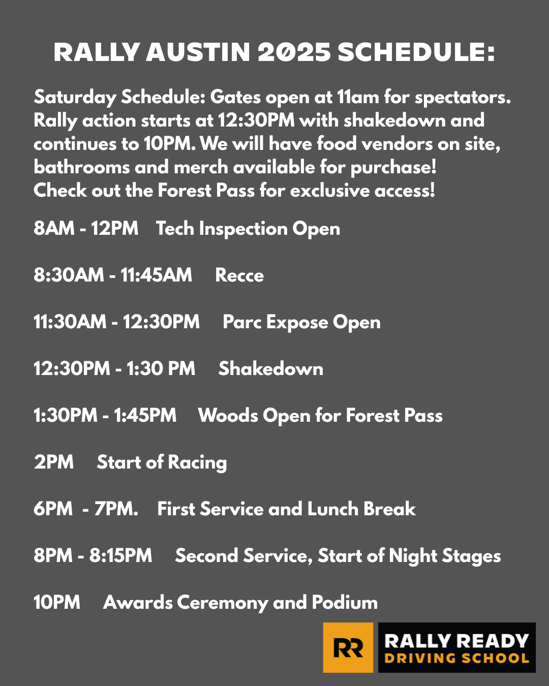 Rally Ranch Sprint Series Spectator Pass